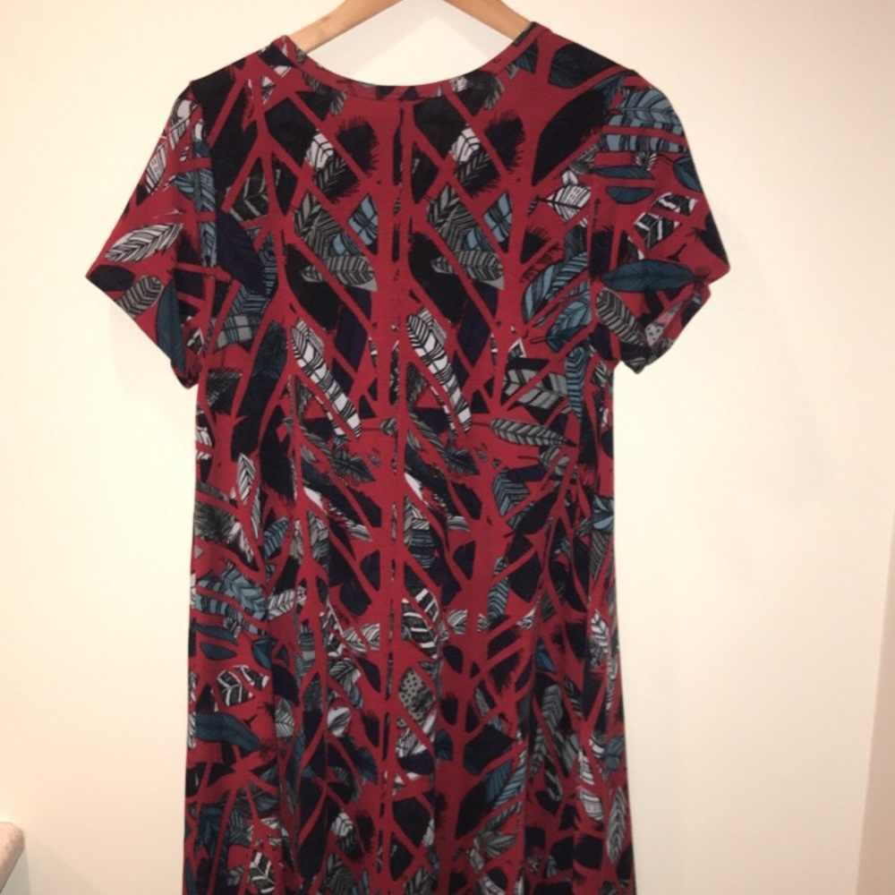 LuLaRoe Red Patterned Dress, Size M.